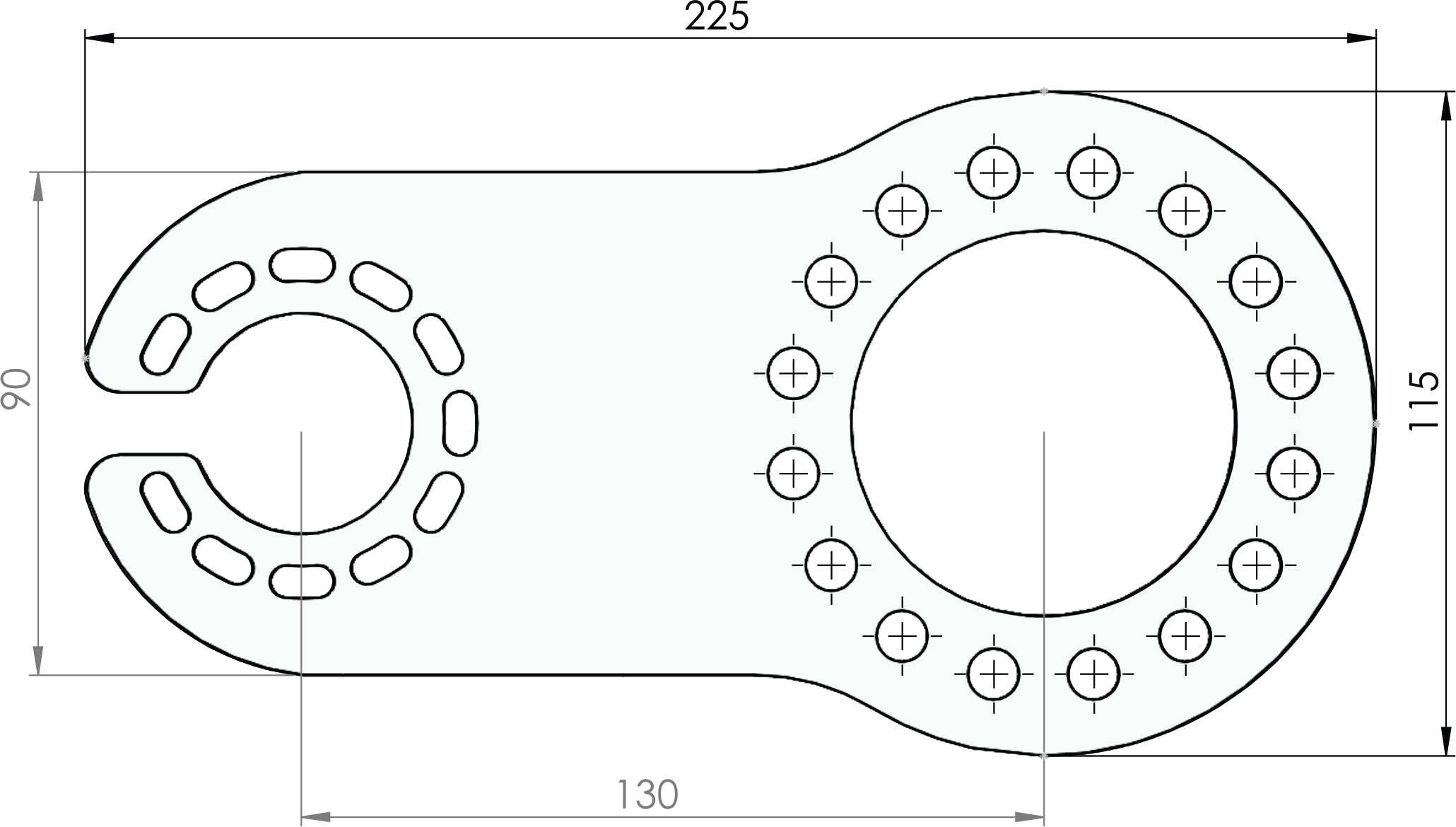 Kombihalter für ABS-EBS auf 7-13 Pol. Dose gerade