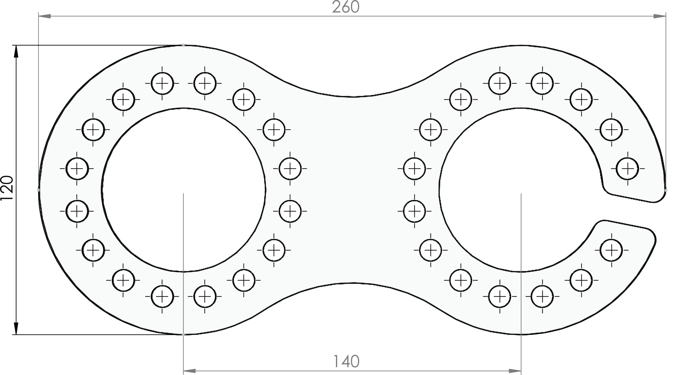 Doppelhalter für ABS-EBS Steckdosen gerade