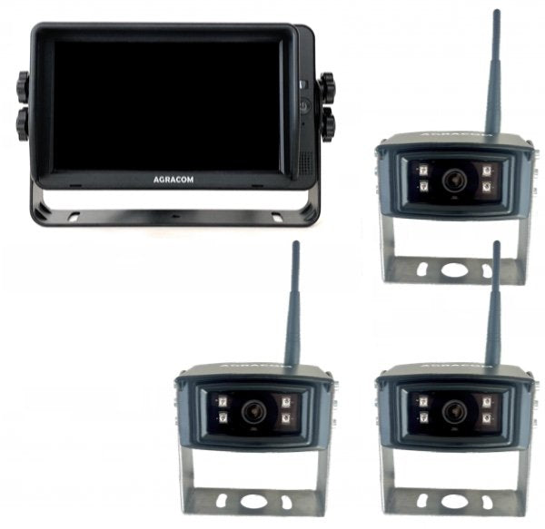 7" Profi-HD Funk Kamerasystem 3x HD Funk Kamera - AGRACOM
