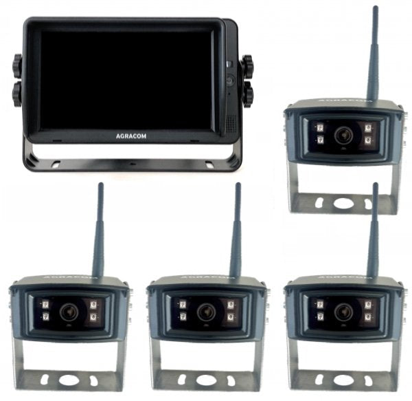 7" Profi-HD Funk Kamerasystem 4x HD Funk Kamera - AGRACOM