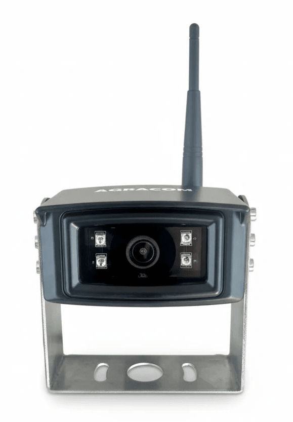 AGRACOM KF-20 HD Funkkamera Frontansicht mit Aluminium-Gehäuse und Infrarot-LEDs