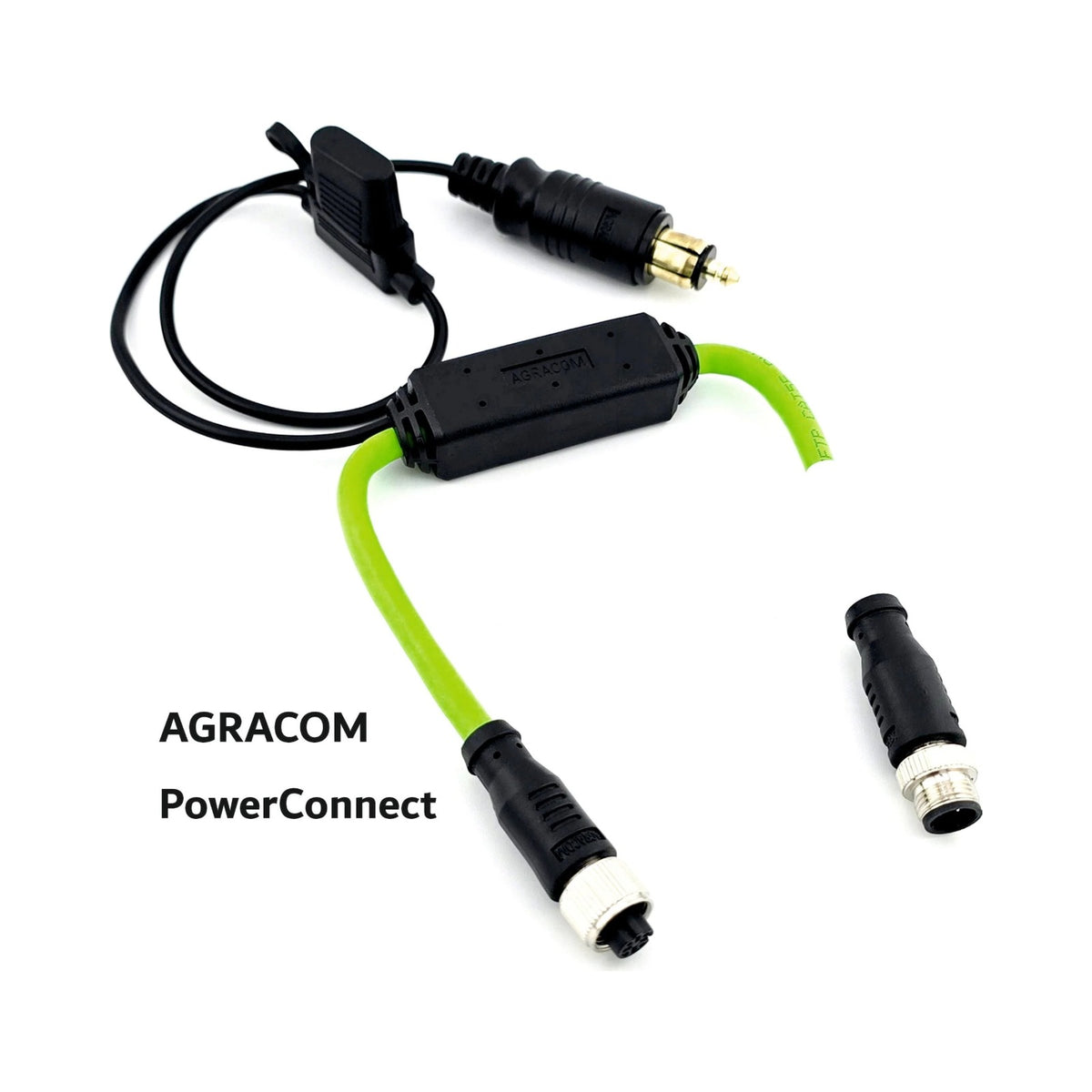 AGRACOM PowerConnect 12V mit grünem Kabel – Stromversorgung für Fendt One Traktoren (alle Baujahre)