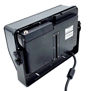 AGRACOM Profi-AI Monitor mit Sonnenblende und U-Bügelhalter im Einsatz