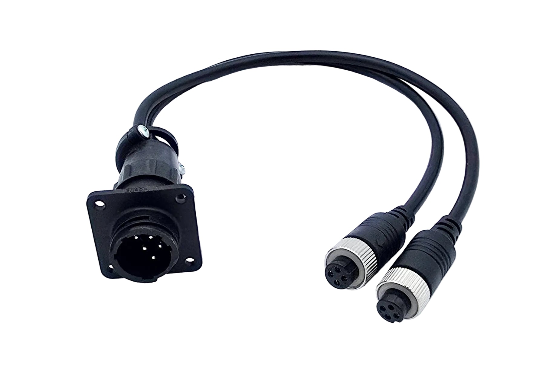 ISOBUS AEF-Steckdose für Kamera an AGRACOM Monitor-Adapterkabel 2-Kanal