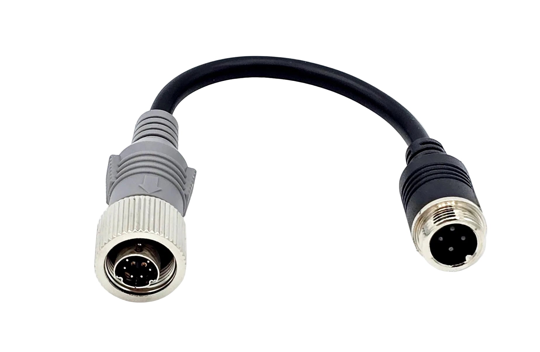 Kramp 6 Pin (Verschraubt) auf Standard 4 Pin GX12 Adapterkabel