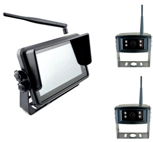 7" Profi-HD KI Funk Kamerasystem 2x HD Funk Kamera - AGRACOM