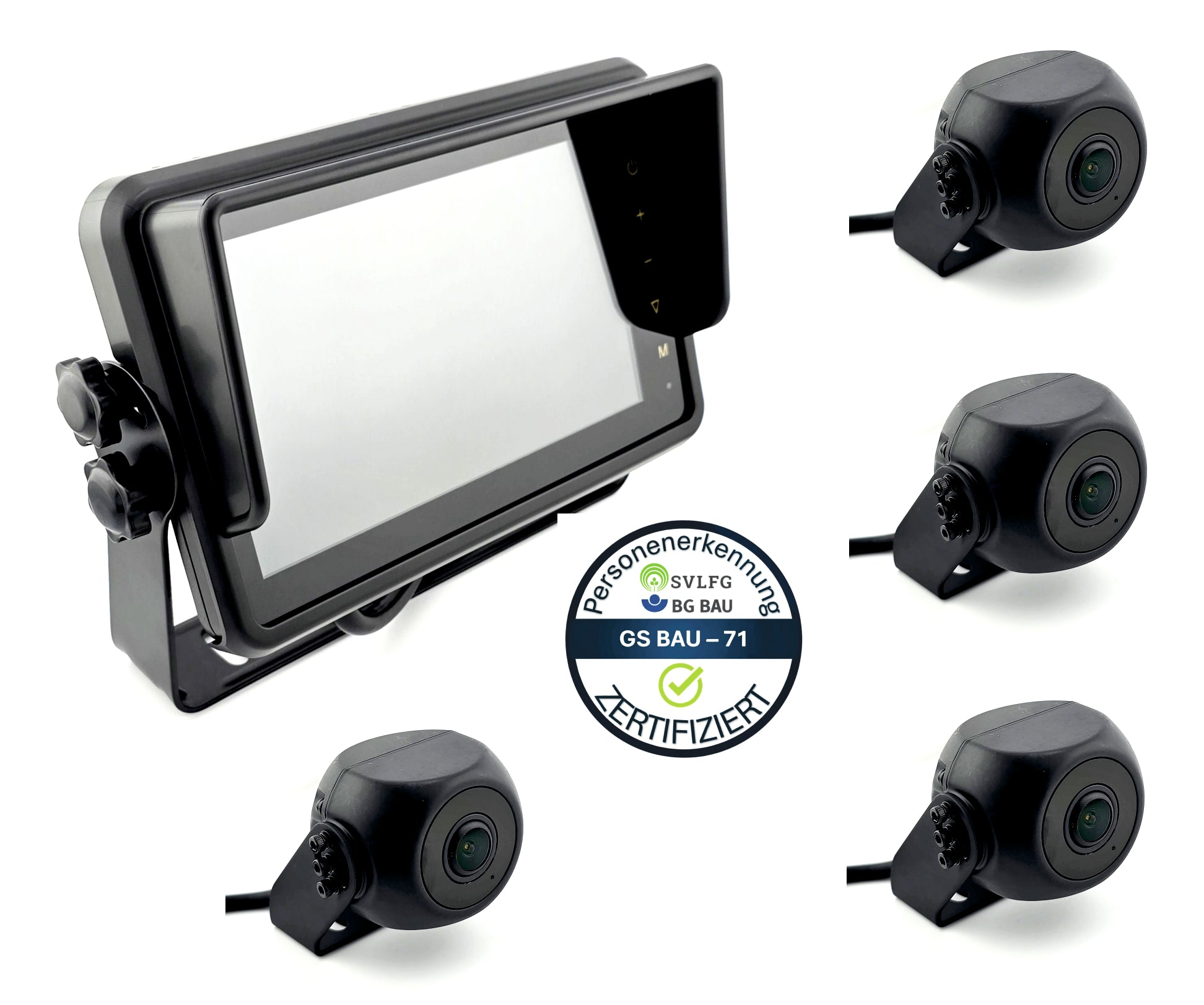 7" Profi KI Kamerasystem 4x HD Kamera