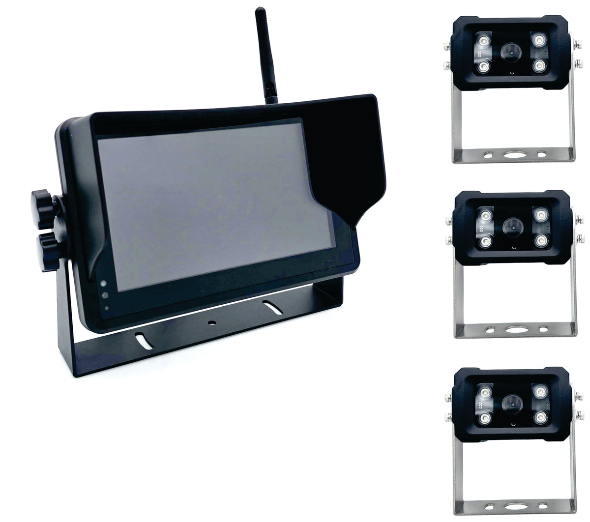 7" Vision HD Funk Kamerasystem mit 3x Kamera