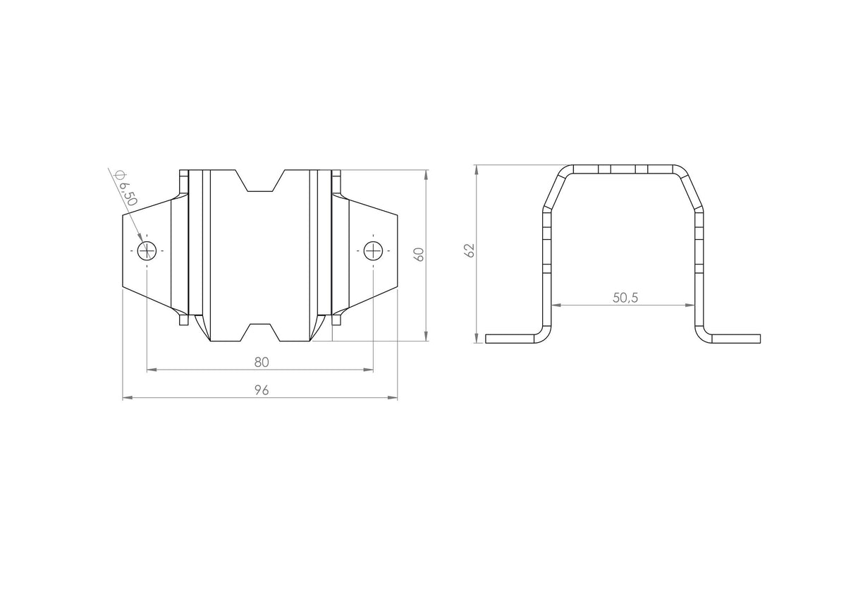 AGRACOM Heavy Duty Halterung für K-15, K-550, K-270 – Befestigung unten