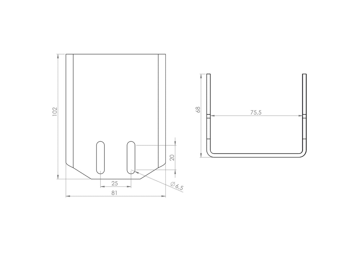AGRACOM Heavy Duty Halterung für K-10, K-520 – Befestigung oben