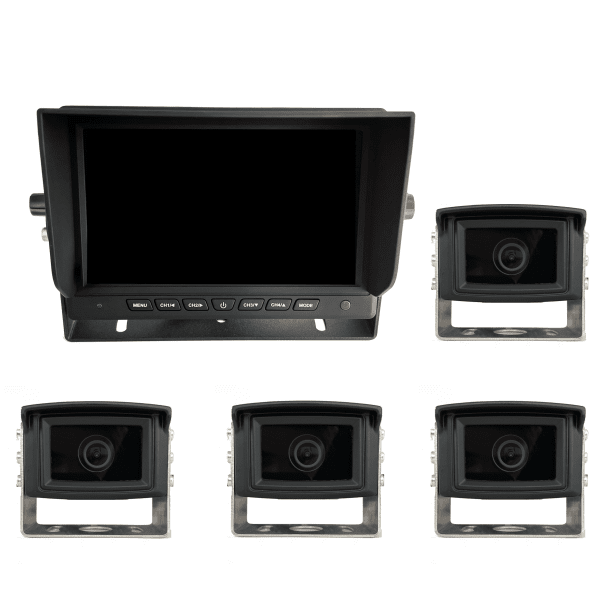 7" AHD Kamerasystem QUAD mit 4x HD Kamera - AGRACOM