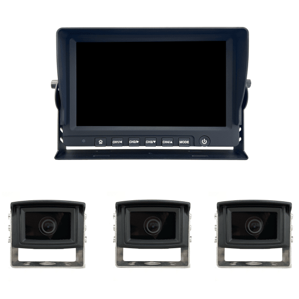 9" AHD Kamerasystem QUAD mit 3x HD Kamera - AGRACOM