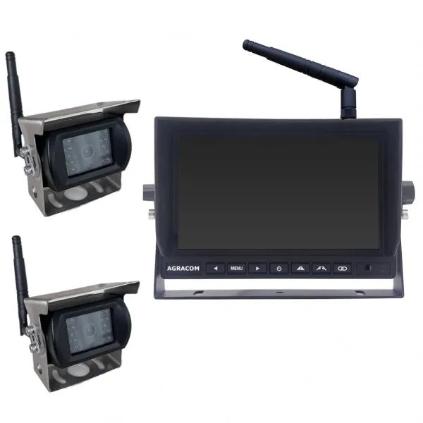 7" AHD Funk-Rückfahrkamera Set 2x Funk Kamera - AGRACOM