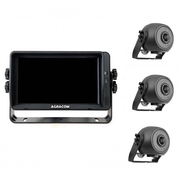 7" Profi HD Touch Kamerasystem 3x HD Kamera - AGRACOM