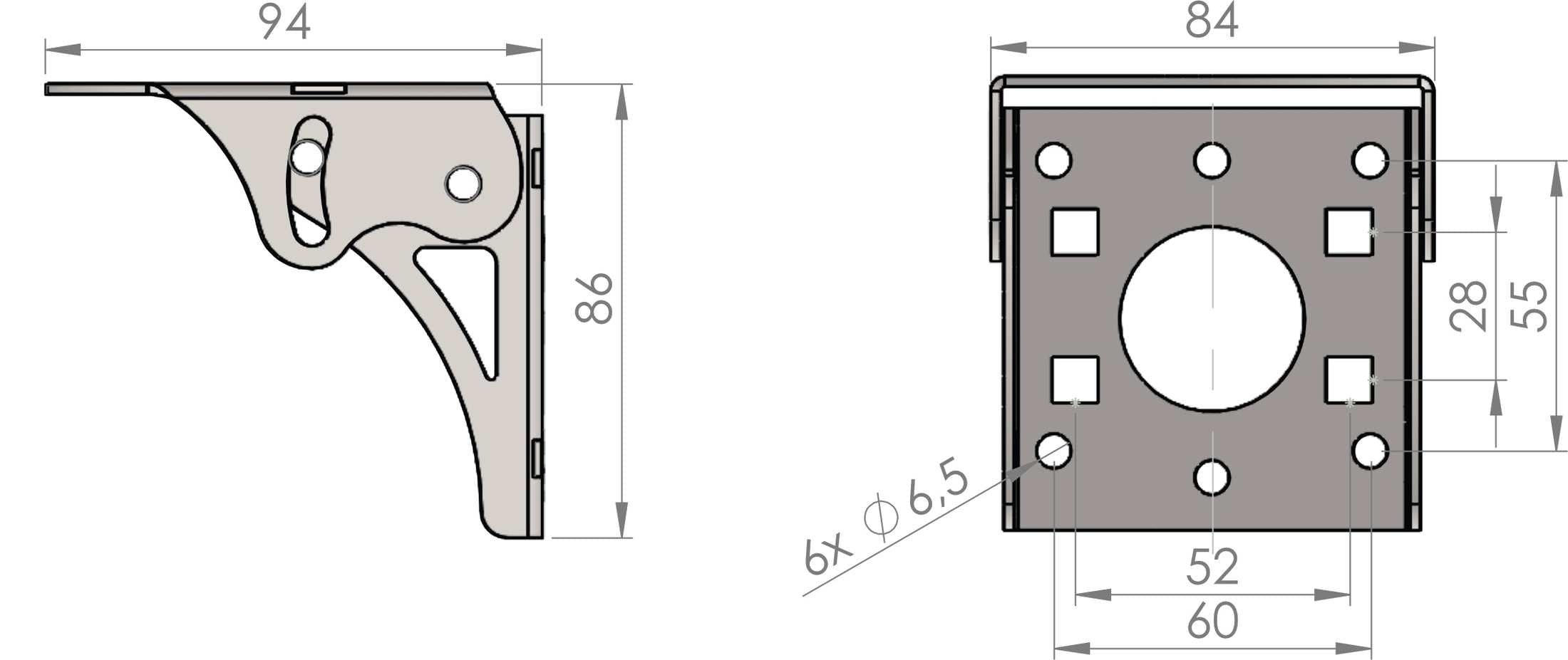 AGRACOM Querverkehr-Winkel Modul 90° + Gegenplatte
