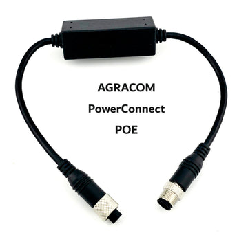 AGRACOM PowerConnect POE schwarz – 48V auf 12V Wandler für Fendt One ab Baujahr September 2025