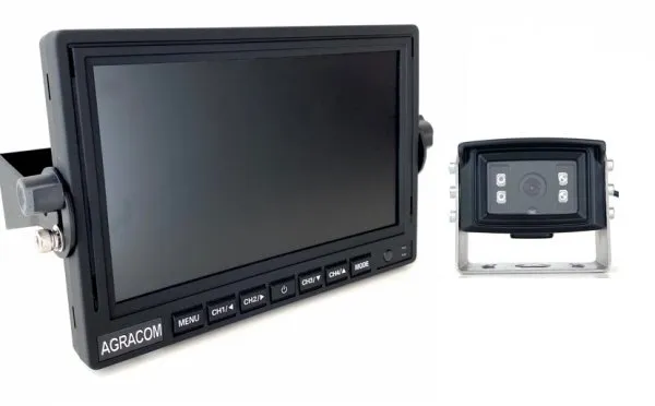 7" AGRAR Rückfahrkamera Set inkl. Monitor 1 Kamera, 15m Kabel, Magnethalter - Für Traktor und Arbeitsmaschinen